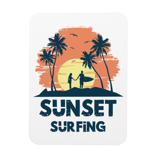Íman Surfando - Surfando ao pôr do sol (Vertical)