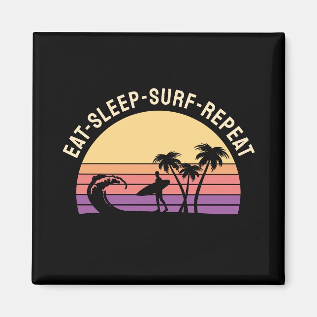 Íman Surfar em Retro (Frente)