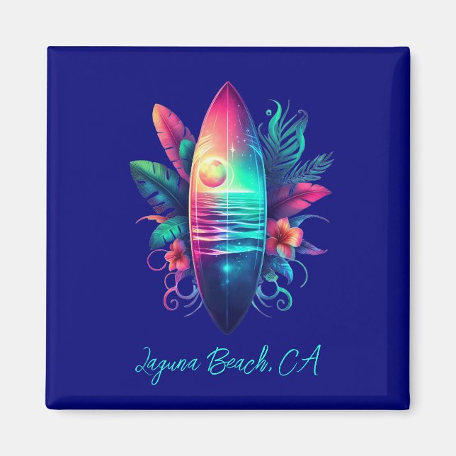 Íman Surfboard Tropical Beach- (Frente)