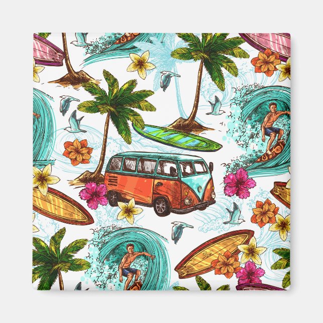 Íman Surfe/Retro Van (Frente)
