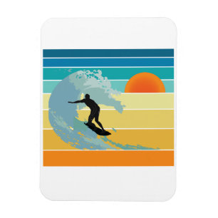 Íman Surfer Dude Vintage Sunset