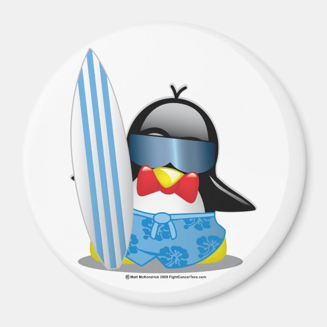 Íman Surfer Penguin (Frente)