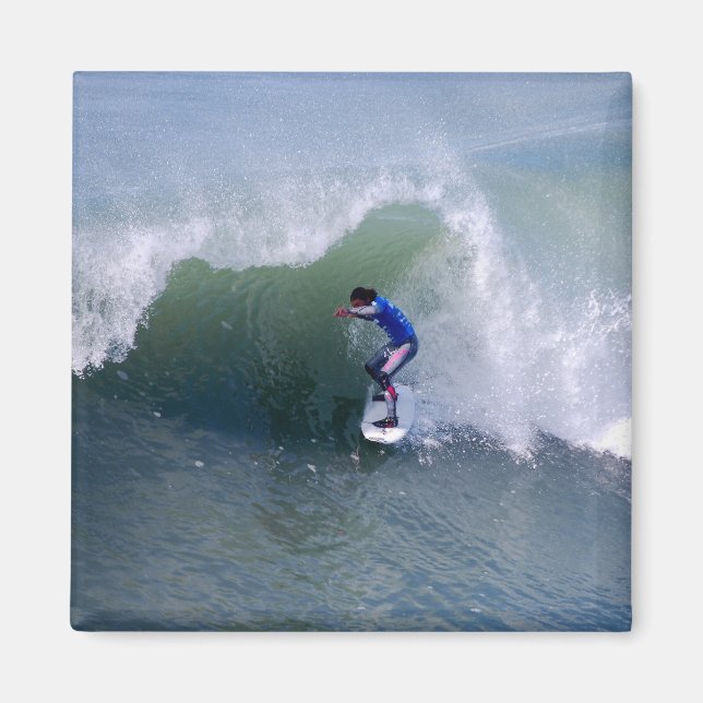 Íman Surfer Riding in the Curl Magnet (Frente)