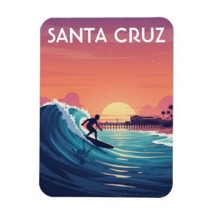 Íman Surfista em Santa Cruz Califórnia Viagem