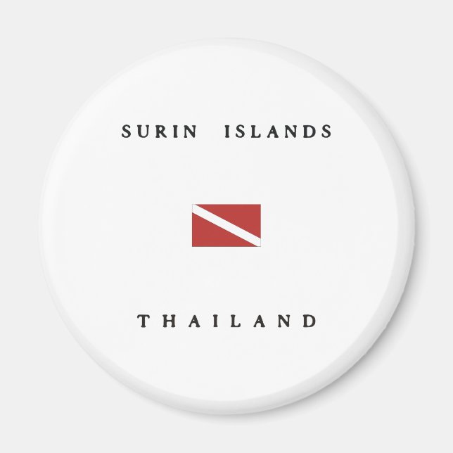 Íman Surin Islands Thailand Scuba Dive Flag (Frente)