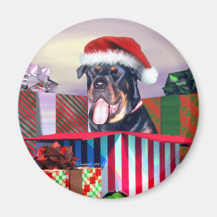 Íman Surpresa do Natal de Rottweiler
