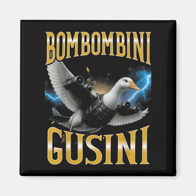 Íman Surreal italiano Brainrot Meme Bombombini Gusini F (Frente)