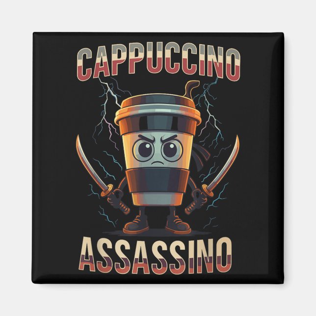 Íman Surreal Italiano Cappuccino Ino Funny Meme (Frente)