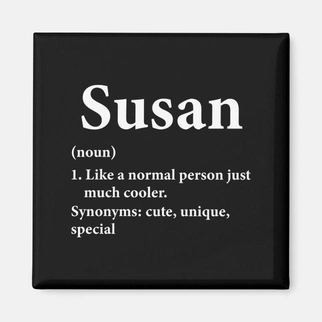 Íman Susan Name Definition Funny D  (Frente)