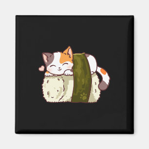 Íman Sushi Cat Kawaii Anime Neko Japonês