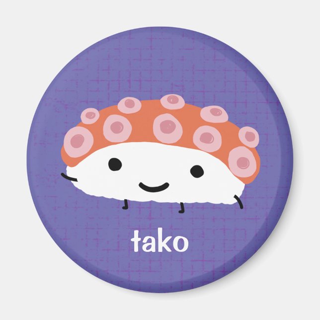 Íman Sushi de polvo (tako) (Frente)