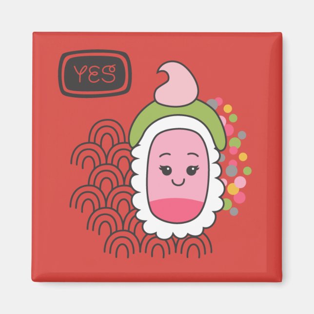 Íman Sushi Japonês Comida Cute (Frente)