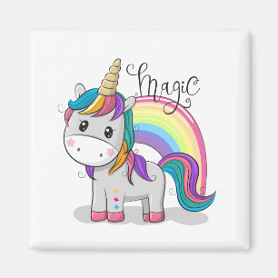 Íman Süßes Einhorn Unicorn mit großen Augen