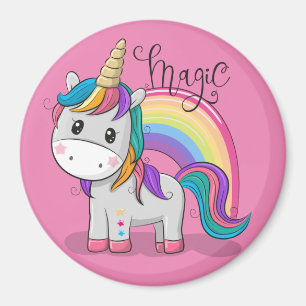 Íman Süßes Einhorn Unicorn mit großen Augen