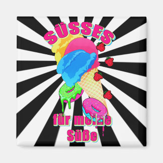 Íman SÜSSES für meinen Süßen Eis Rosquinha Blaubeeren