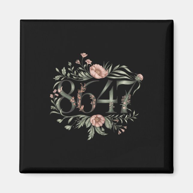 Íman Sutil Anti Trump 8647 Fllower Floral Boho Presiden (Frente)