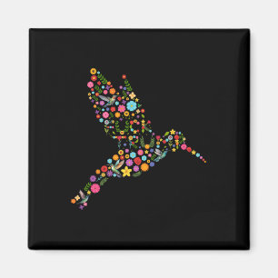 Íman Sutil Anti Trump Floral Hummingbird Mensagem Ocult