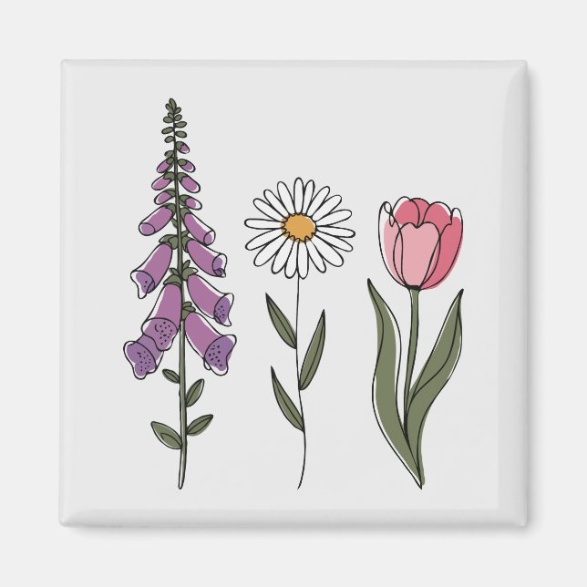 Íman Sutil Anti-Trump - Tulipa Foxglove Daisy III (Frente)