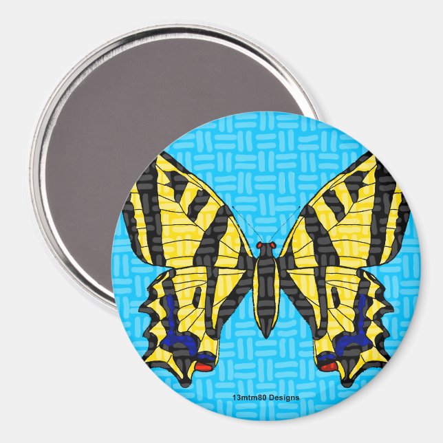 Íman Swallowtail (redondo) - Magnet (Front/Back)