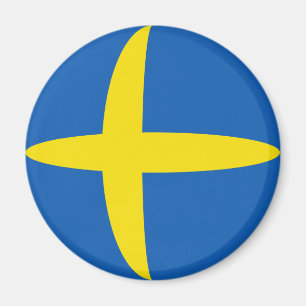 Íman Sweden Fisheye Flag Magnet