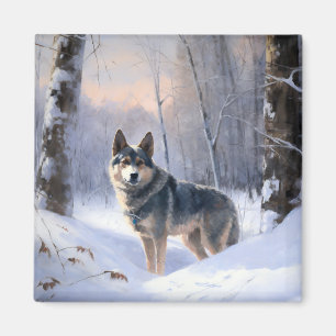 Íman Swedish Vallhund Deixe Nevar Natal 