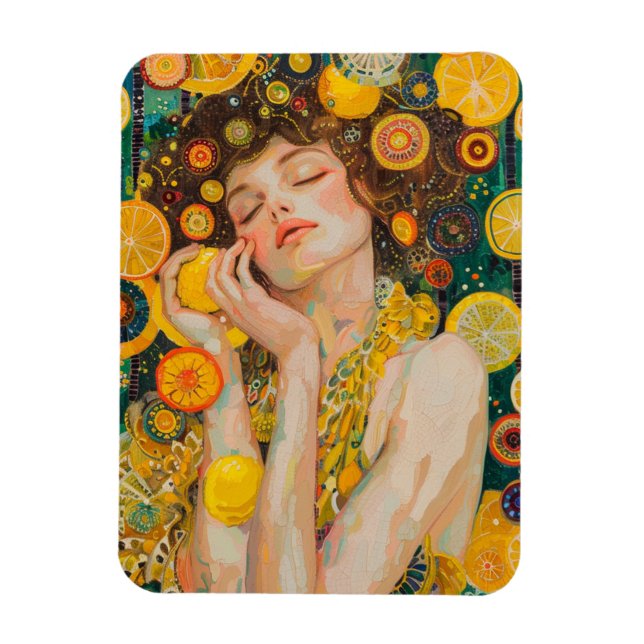 Íman Sweet Lemon Dreams Klimt Style AI (Vertical)