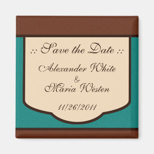 Íman Sweet Mocha e Teal Wedding salvam o ímã de data