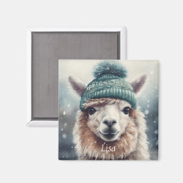 Íman Sweet Winter Alpaca, personalizado