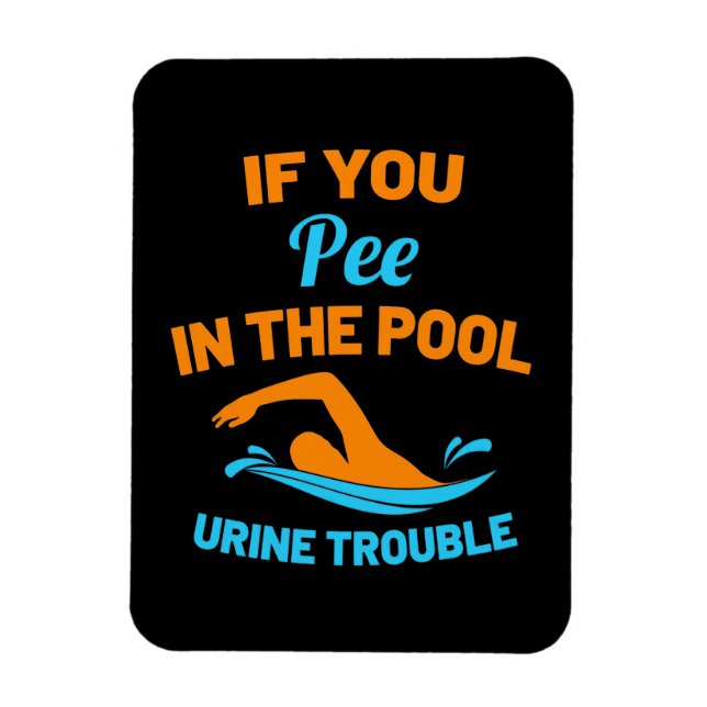 Íman Swimmer Pee Na Piscina (Vertical)