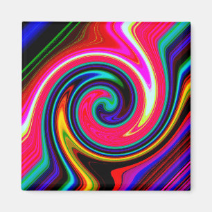 Íman Swirl Retro Neon Red