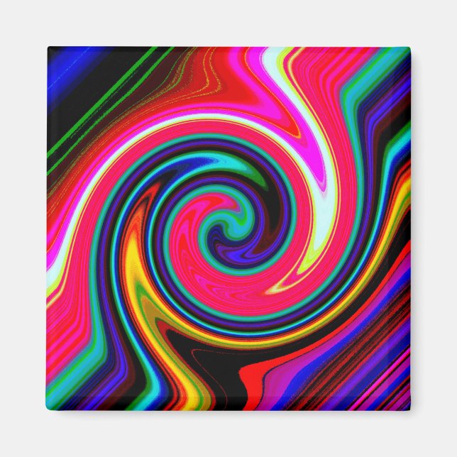 Íman Swirl Retro Neon Red (Frente)