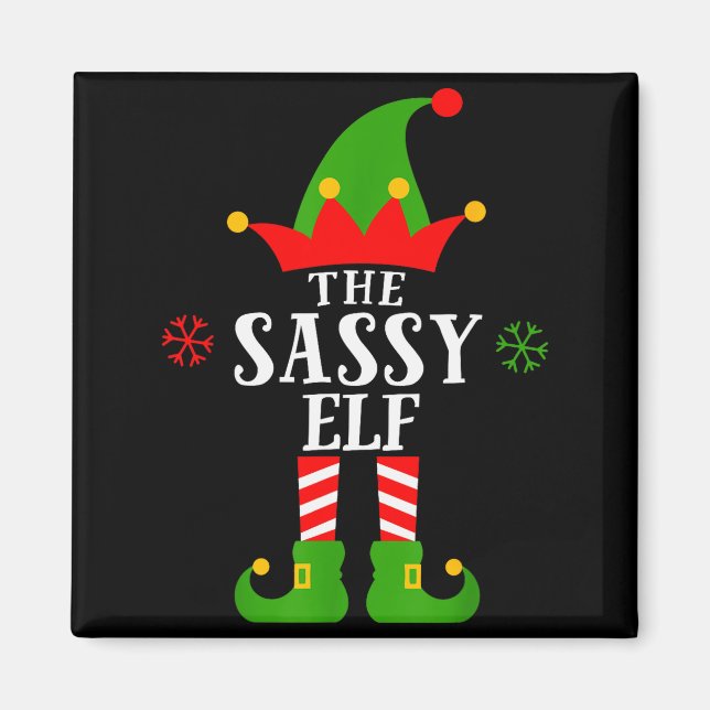 Íman Sy Elf Funny Matching Family Group Christmas Pajam (Frente)