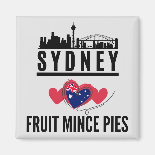 Íman Sydney ama Fruta Mince Pies Cityscape (Frente)