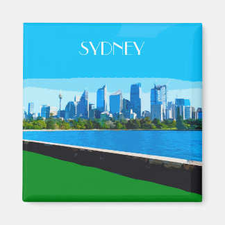 Íman Sydney Harbor Viagens vintage Art Magent