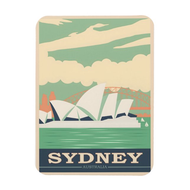 Íman Sydney poster vintage (Vertical)