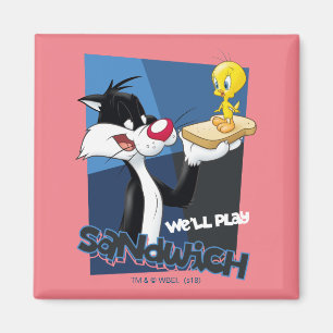 Íman SYLVESTER™ & TWEETY™ "Nós vamos jogar em sand