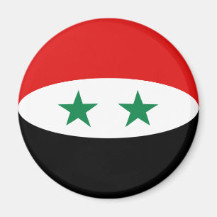 Íman Syria Fisheye Flag Magnet