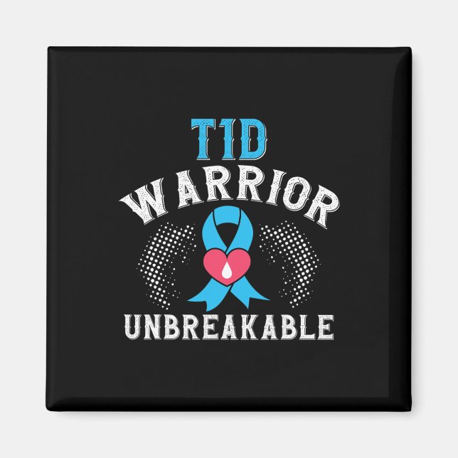 Íman T1d Guerreiro Diabetes Inseparável Mês B (Frente)