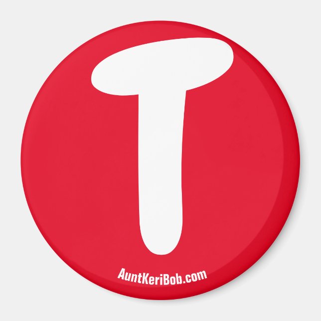 Íman T Magnet Frigorífico Vermelho (Frente)