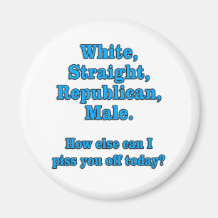 Íman T masculino republicano reto branco