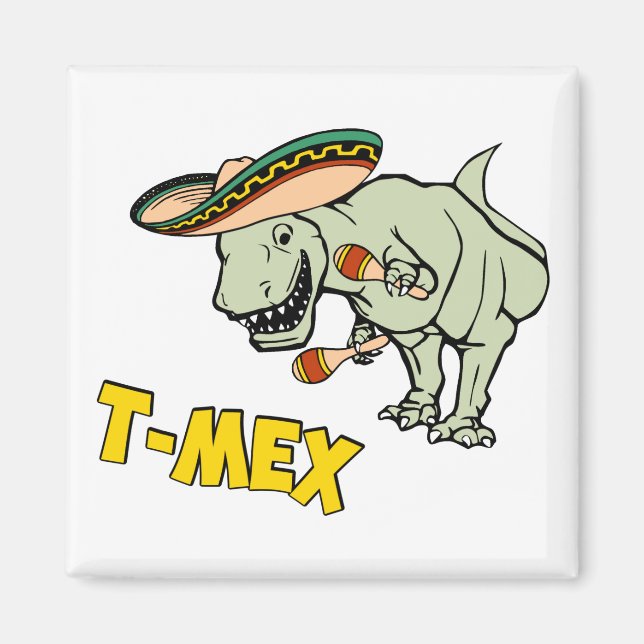 Íman T-Mex T-Rex Tyrannosaurus Dinossaur Mexicano (Frente)