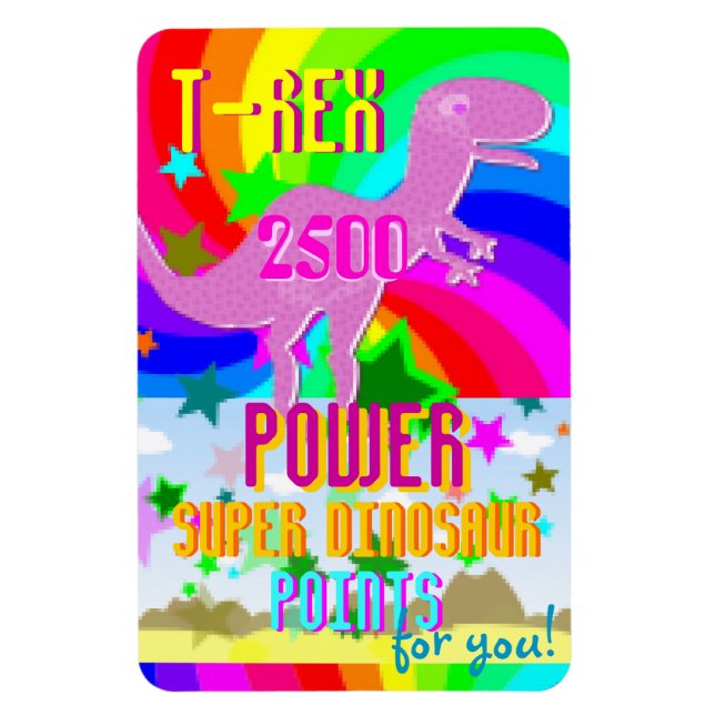 Íman T-Rex 2500 Power Super Dino Points Magnet para voc (Vertical)