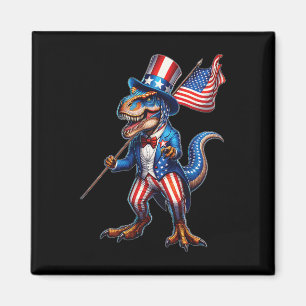 Íman T-rex 4 De Julho Bandeira Americana Patriótica Dos