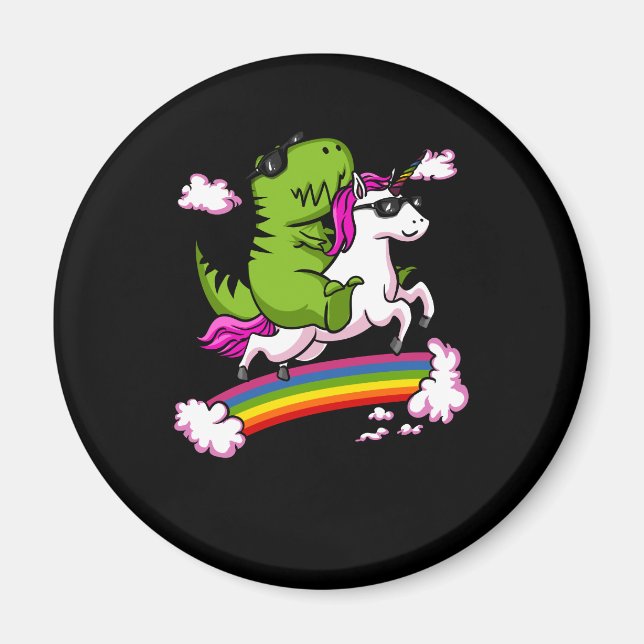 Íman T-Rex Dinossaur Andando Arco-Íris Magnético (Frente)