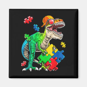 Íman T Rex Dinossaur Autismo Autismo Quebra-cabeça Piec