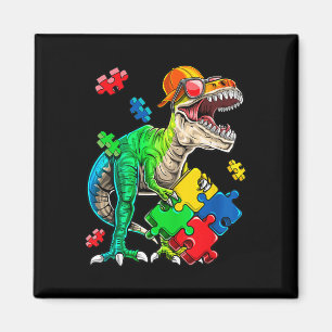 Íman T Rex Dinossaur Autismo Autismo Quebra-cabeça Piec