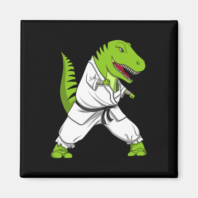 Íman T-rex Dinossaur Karate Kickboxing Artes Marciais J (Frente)