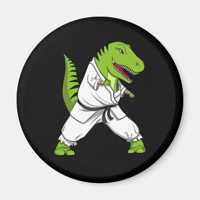 Íman T-Rex Dinossaur Ninja Artes Marciais Karate (Frente)