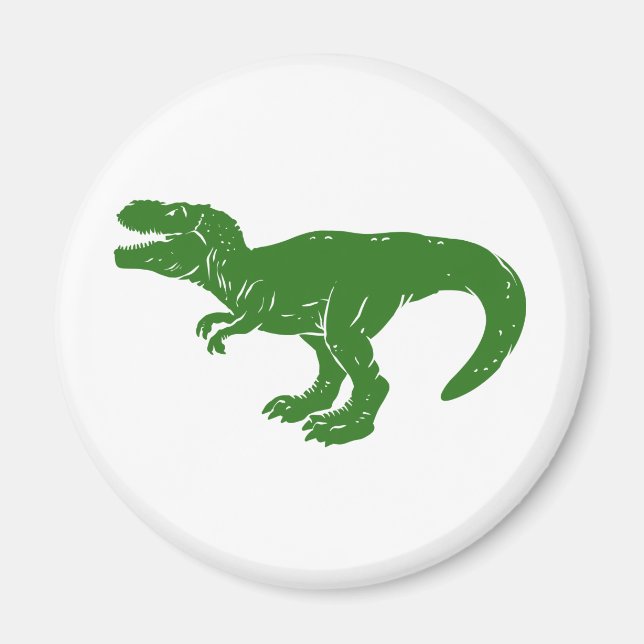 Íman T rex dinossauro - Escolher cor de fundo (Frente)