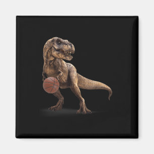 Íman T Rex Dinossauro Jogando Basquete Dinossauro Engra